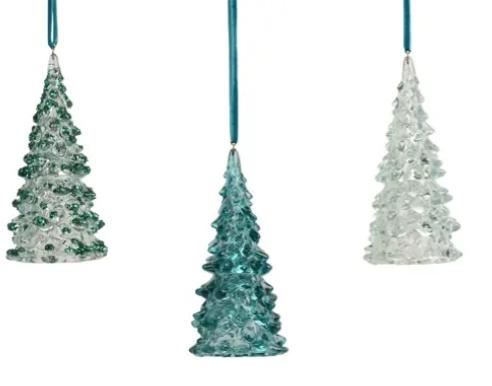 PENDENTE ALBERO C/GLITTER 3ASS BLU D.5.5XH.12CM