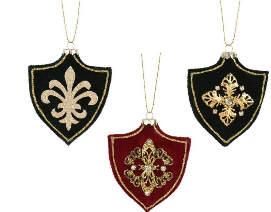 PENDENTE IN VELLUTO DI POLIESTERE 3 ASS. 9xH.9,5 CM