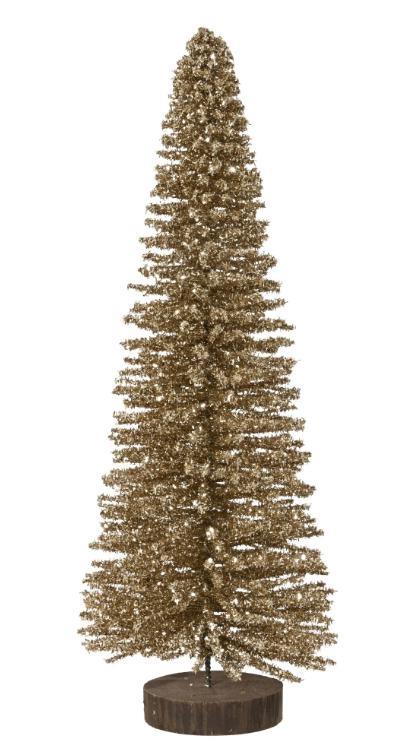 ALBERO NATALE BAMBOO/PVC GLITTER ORO D.14XH.39CM