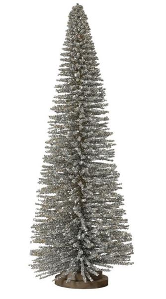 ALBERO NATALE BAMBOO/PVC GLITTER CHAMPAGNE D.24XH.60CM