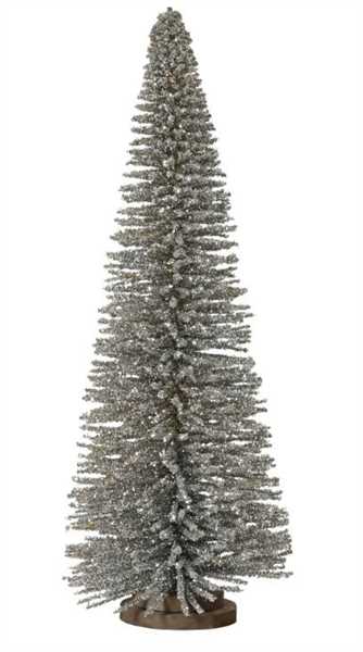 ALBERO NATALE BAMBOO/PVC GLITTER CHAMPAGNE D.24XH.60CM