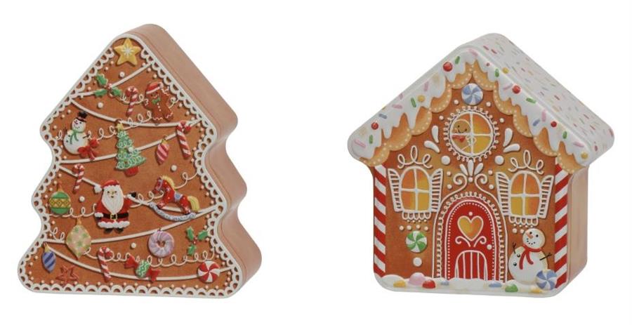 SCATOLA DI LATTA CASA CHRISTMAS 2ASS. 14X12.2XH.6.2CM