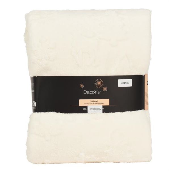 COPERTA POLIESTERE BIANCA 130X170CM