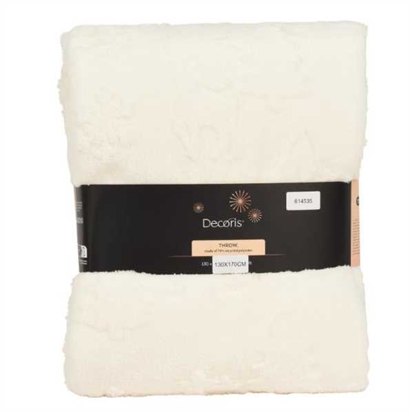COPERTA POLIESTERE BIANCA 130X170CM