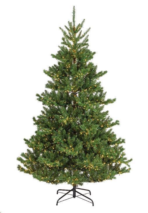 ALBERO NATALE PE/PVC ALBA FIR 2400LED L.CALDA Ø127XH210CM