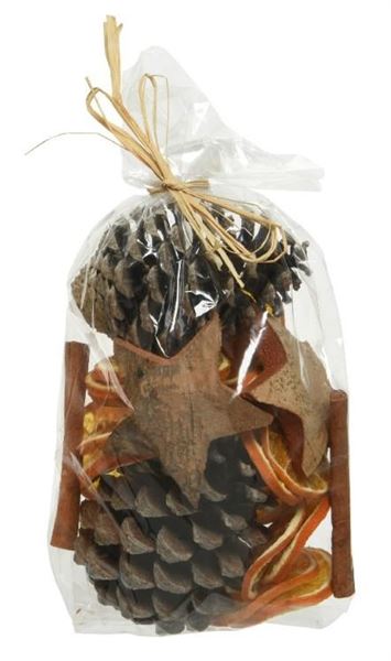 POTPOURRI NATURALE ARANCE+PIGNE+CANNELLA CM.10X20H