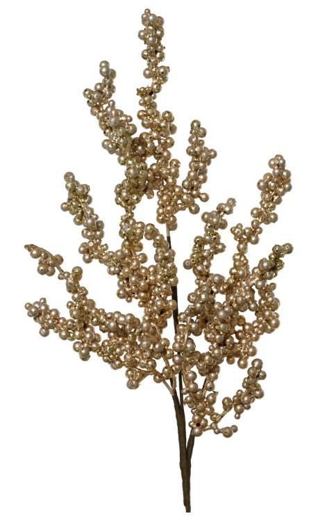 RAMO CON BACCHE ORO SCHIUMA C/GLITTER 25X5XH.55CM