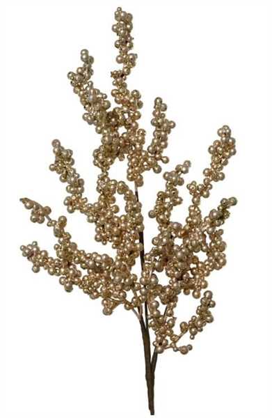 RAMO CON BACCHE ORO SCHIUMA C/GLITTER 25X5XH.55CM