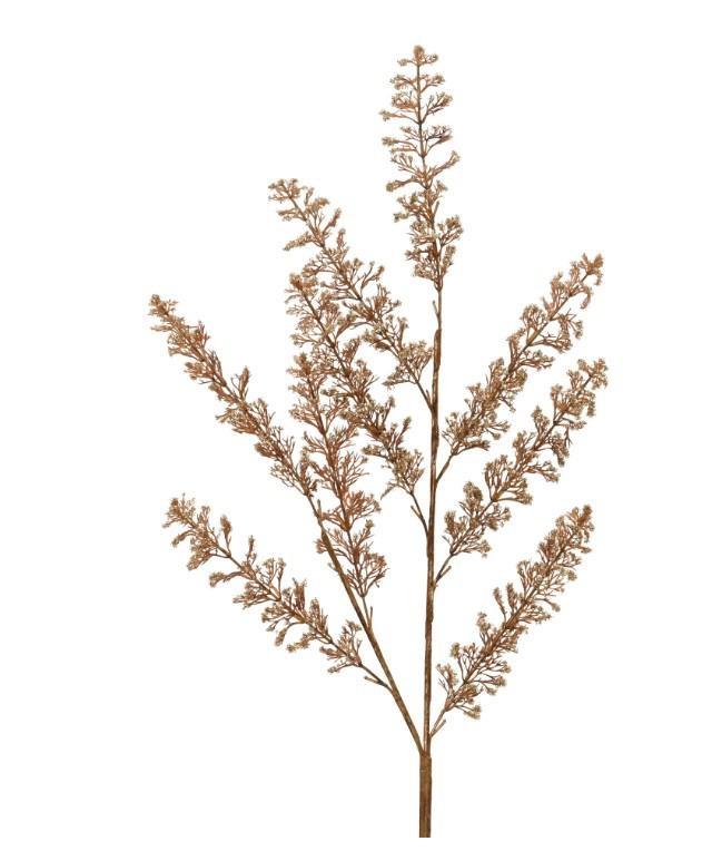 RAMO POLIETILENE FOGLIA GLITTER COL.ESPRESSO 30X5xH.108 CM