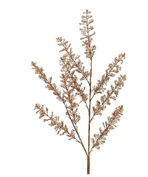 RAMO POLIETILENE FOGLIA GLITTER COL.ESPRESSO 30X5xH.108 CM