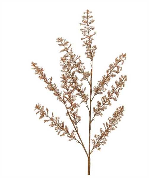 RAMO POLIETILENE FOGLIA GLITTER COL.ESPRESSO 30X5xH.108 CM