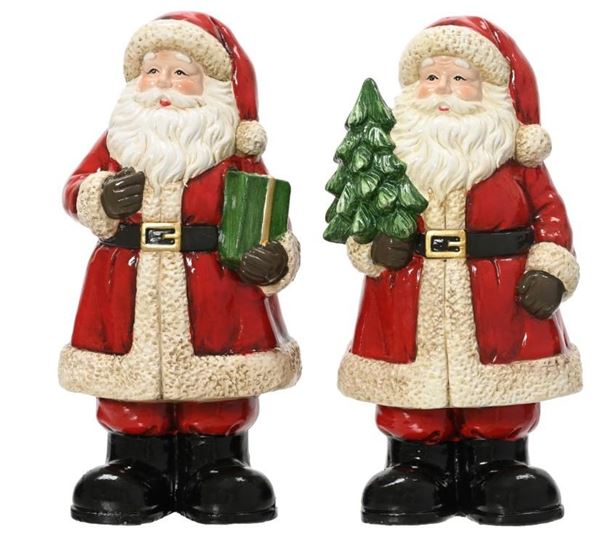BABBO NATALE IN TERRACOTTA ASS 13 X15X H.29.5CM