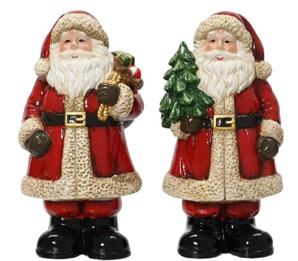 BABBO NATALE IN TERRACOTTA ASS.10 X12X H.23.5CM