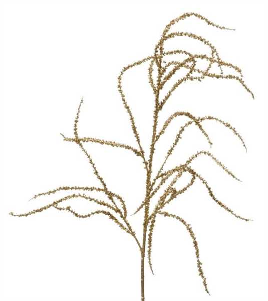 RAMO PVC C/FOGLIAME ORO GLITTER 83X13XH.2CM