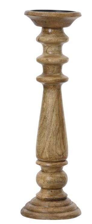PORTACANDELE IN LEGNO.15CM X W.15CM X H.40CM