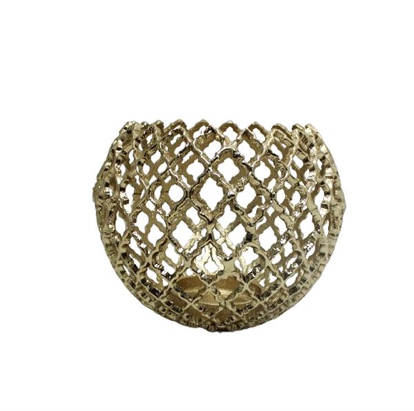 PORTA CANDELE PALACIO ALLUMINIO 14,5cm ORO