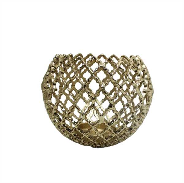 PORTA CANDELE PALACIO ALLUMINIO 14,5cm ORO