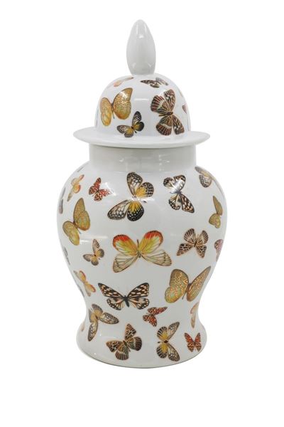 VASO CERAMICA C/COP. Butterfly 50cm