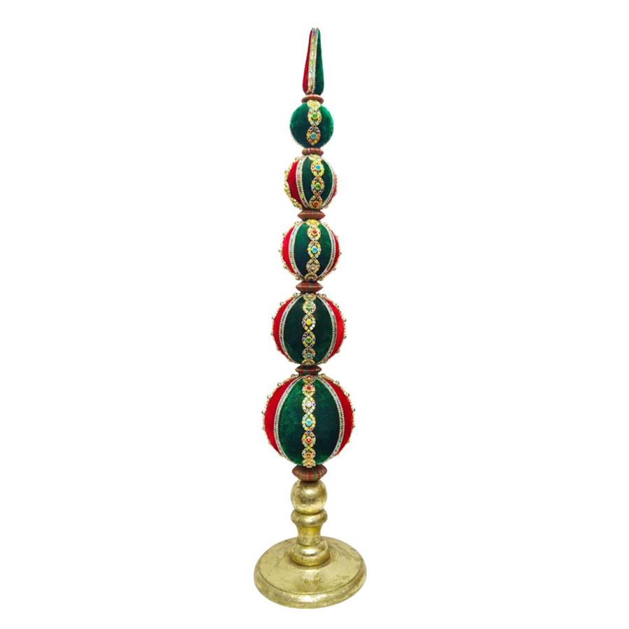 DECORO TOP Baroque RESINA/FLOCC. 53cm ROSS/VER