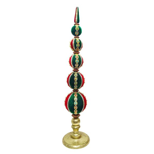 DECORO TOP Baroque RESINA/FLOCC. 53cm ROSS/VER