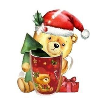MUG 350ML. ORSO NATALIZIO PORCELLANA