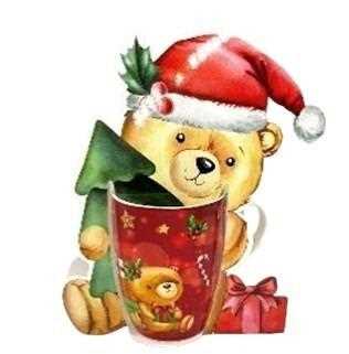 MUG 350ML. ORSO NATALIZIO PORCELLANA