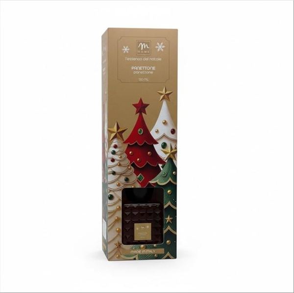 DIFFUSORE DI FRAGRANZA IN VETRO PRISMA 120 ML  PANETTONE C/B