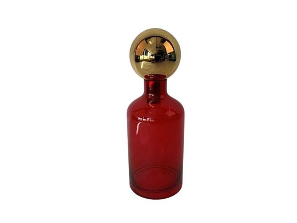 VASO BOTTIGLIONE ROSSO IN 14XH.39 cm