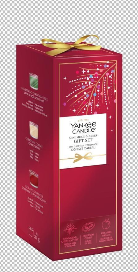 CONFEZIONE REGALO NATALIZIA  3 CANDELE VOTIVE IN VETRO