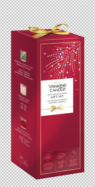 CONFEZIONE REGALO NATALIZIA  3 CANDELE VOTIVE IN VETRO