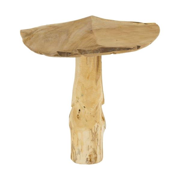 FUNGO LEGNO DI TEAK NATURALE CM.28x28x30