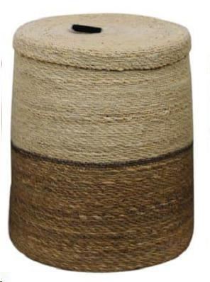 CESTINO IN ERBA CON COPER. CM.32X32X37