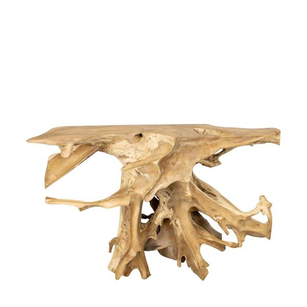 TAVOLINO RADICE LEGNO DI TEAK CM.120x32x80