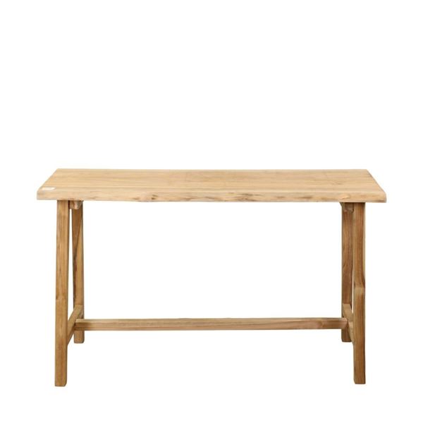 TAVOLINO LEGNO TEAK NATURALE CM.118x35x75
