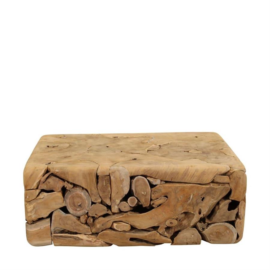 TAVOLINO LEGNO TEAK RETT. CM.78x118x45