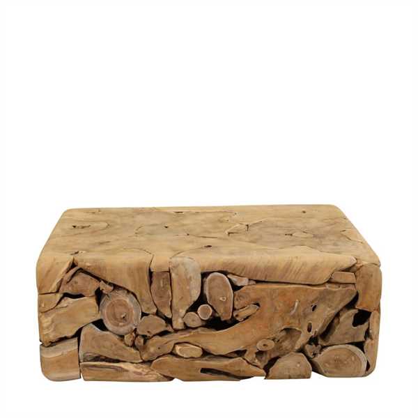 TAVOLINO LEGNO TEAK RETT. CM.78x118x45