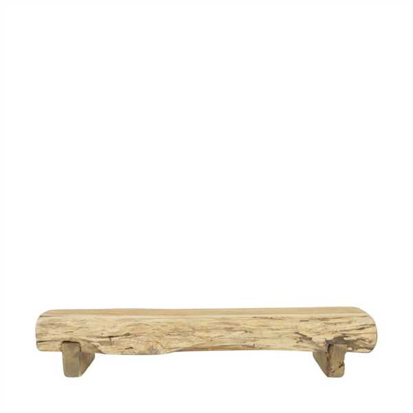 VASSOIO LEGNO TEAK SU PIEDI CM.58x13x10