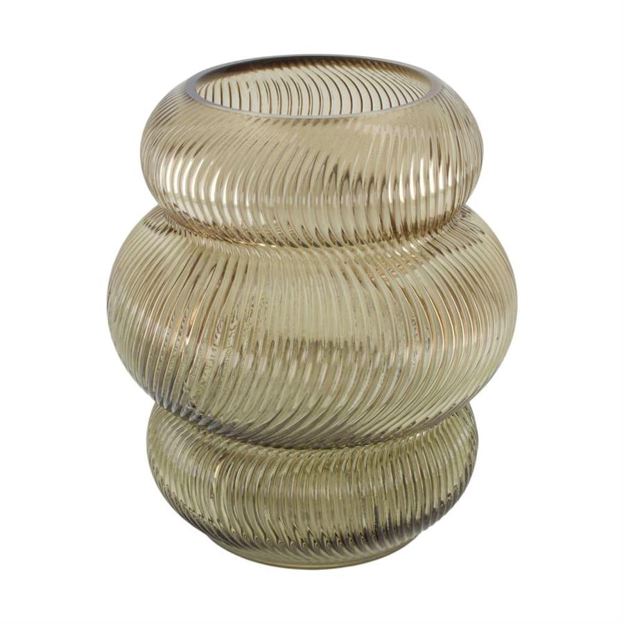 VASO VETRO GRIGIO CM.19x19x21.5