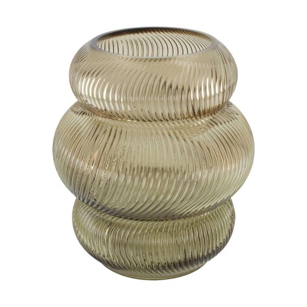 VASO VETRO GRIGIO CM.19x19x21.5