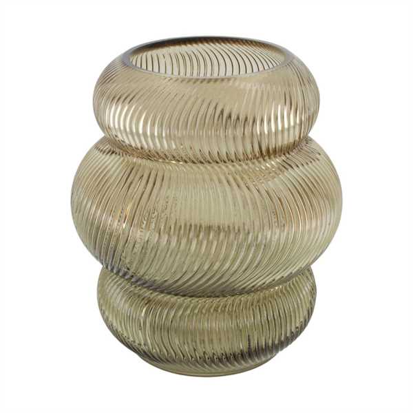 VASO VETRO GRIGIO CM.19x19x21.5
