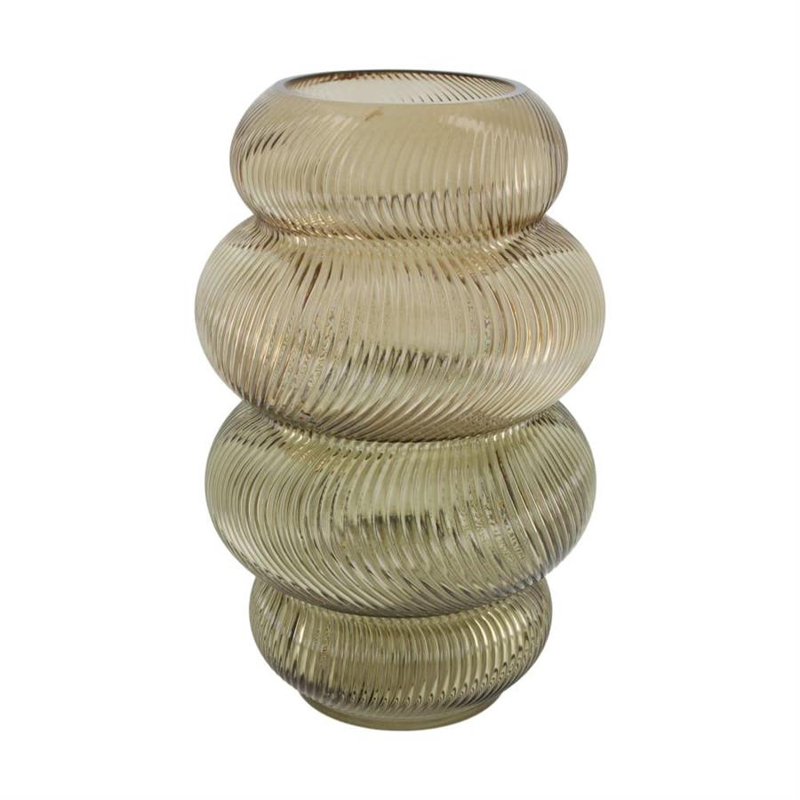 VASO VETRO GRIGIO CM.19x19x30