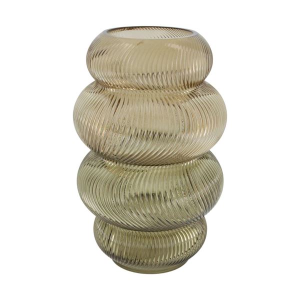 VASO VETRO GRIGIO CM.19x19x30
