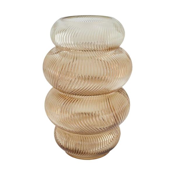 VASO VETRO BEIGE CM.19x19x30