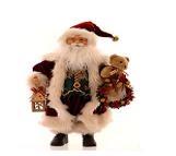 BABBO NATALE 45 CM C/ORSACCHIOTTO/LANTERNA