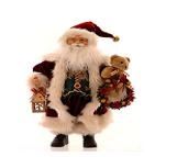 BABBO NATALE 45 CM C/ORSACCHIOTTO/LANTERNA