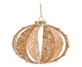 PALLINA VETRO TRASP/ORO/ PERLE D.CM.10