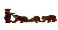 ORSO MARRONE ASS.4MOD.  PVC FLOCCATO CM.19