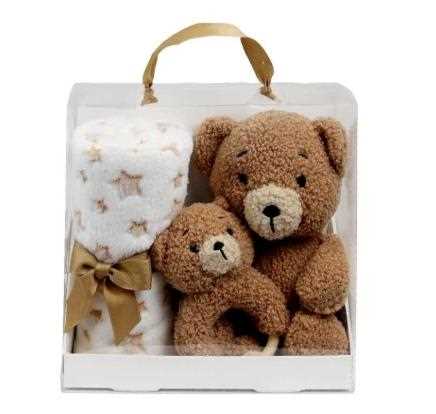 CONF.REGALO PELUCHE ORSO  + COPERTA PILE CM.90X75