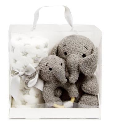 CONF.REGALO PELUCHE ELEFANTE + COPERTA PILE CM.90X75