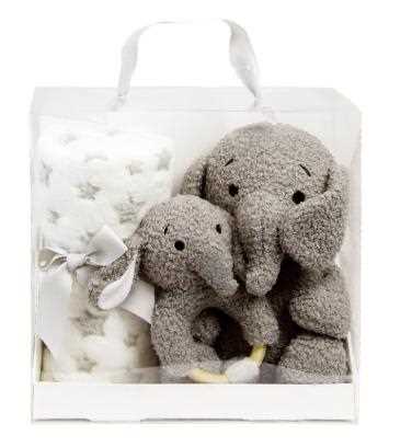 CONF.REGALO PELUCHE ELEFANTE + COPERTA PILE CM.90X75